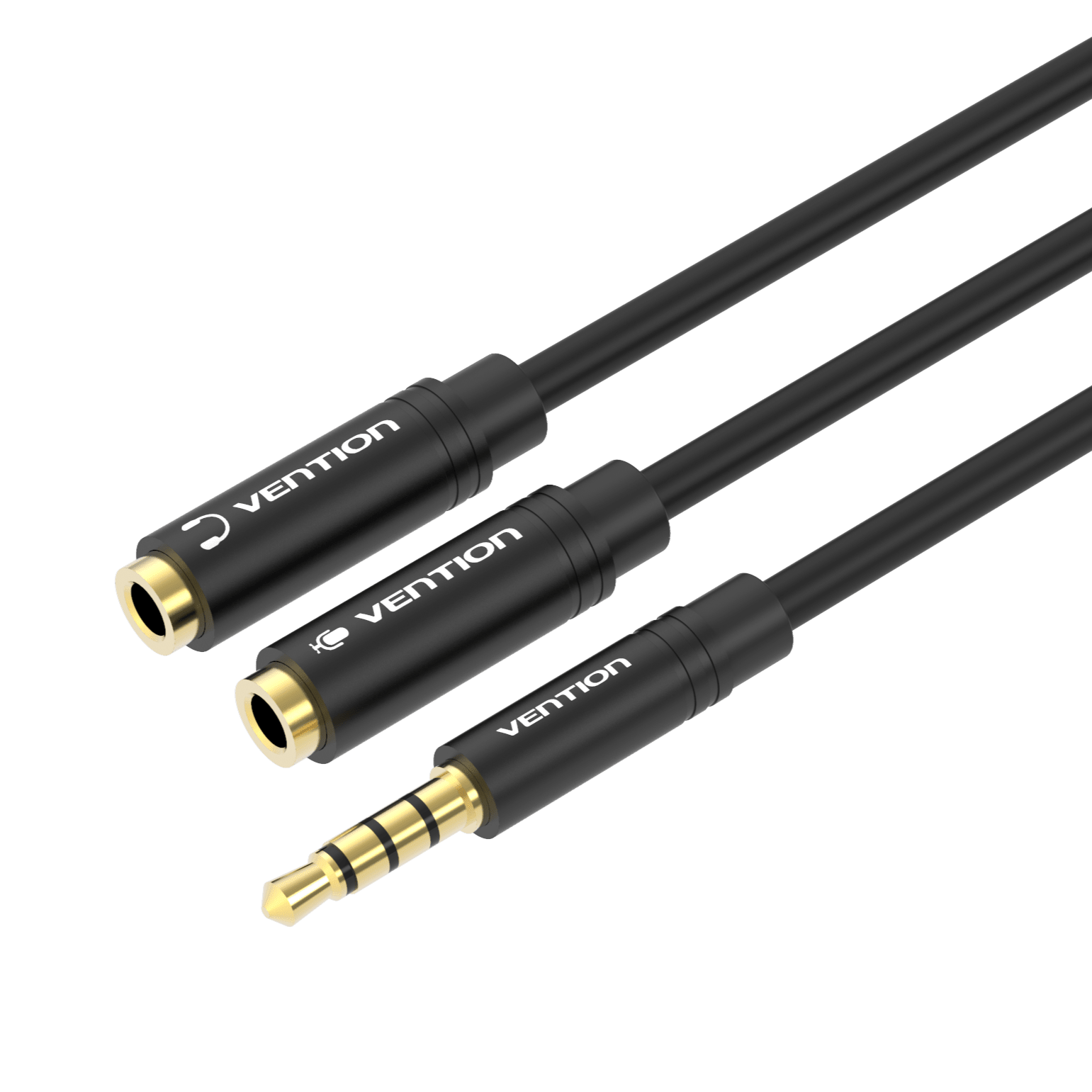 Vention 3.5mm Audio Splitter Extension Cable Jack 3.5mm 1 Male to 2 Female Mic Y Splitter for Laptop Headphone Aux Cable Adapter - Vention