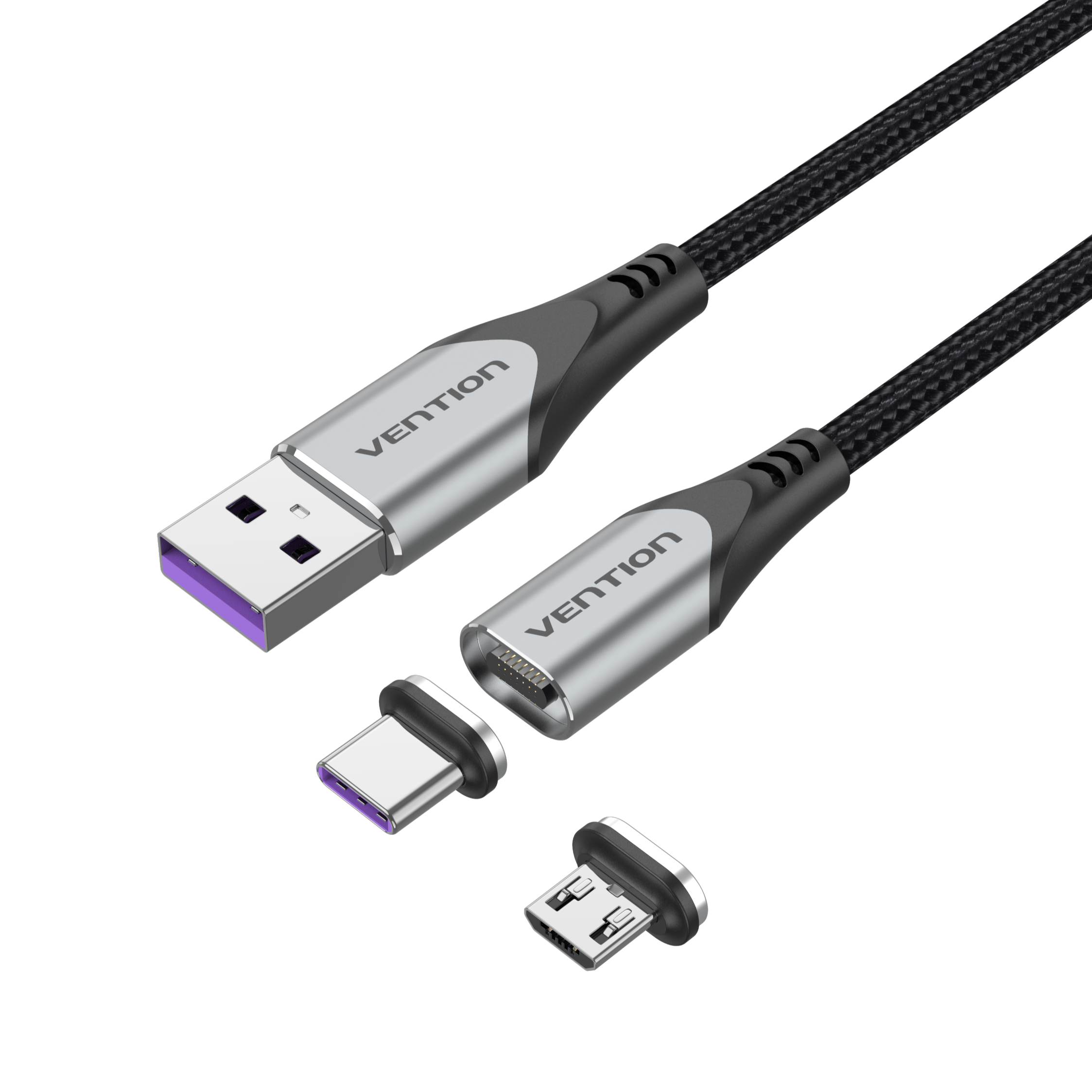 Micro USB + Tipo-C Kevlar Cable USB Cargador rápido QC 3.0 USB-C Móvil –  vogueti
