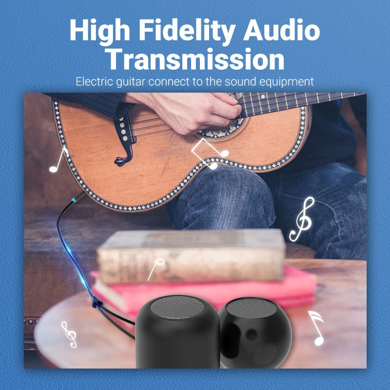 VENTION 速卖通 6.5mm to Double 6.5mm Audio Cable Male to Male Aux Cable for Mixer Speaker Amplifier 6.5 to 6.5 TRS Cable Audio