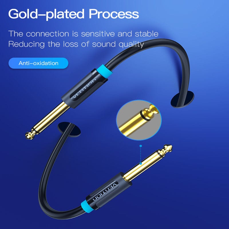 VENTION 速卖通 Aux Guitar Cable Jack 6.5 mm to 6.5 mm Audio Cable for Guitar Mixer Speaker Stereo Jack 6.35mm Aux Cable 1m 3m 5m 10m