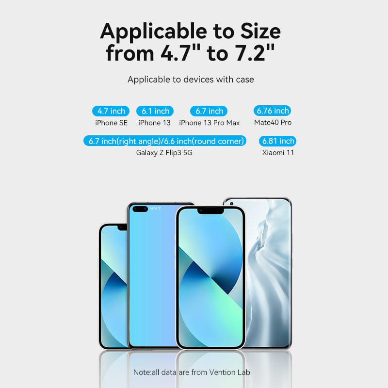 VENTION 速卖通 Car Phone Holder for Car Dashboard Windshield Air Vent Car Mount for iPhone 13 12 11 Pro Samsung S22 Xiaomi Smartphones