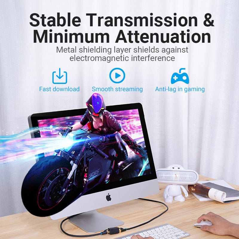 VENTION 速卖通 Cat6 Connector FTP Cat6/5e Ethernet Adapter 8P8C Network Extender Extension Cable for Ethernet Cable RJ45 Connector