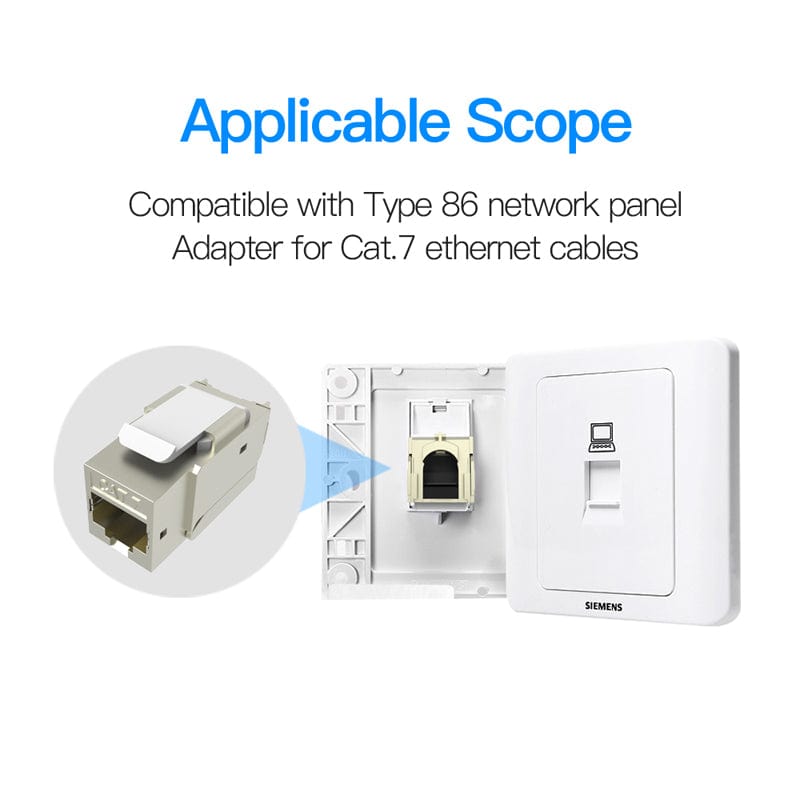 VENTION 速卖通 CAT7 Plug Cat7 Ethernet Connector RJ45 Modular Ethernet Cable Head Plug Gold-plated Cat 7 Shield Network Connector for Lan Cable