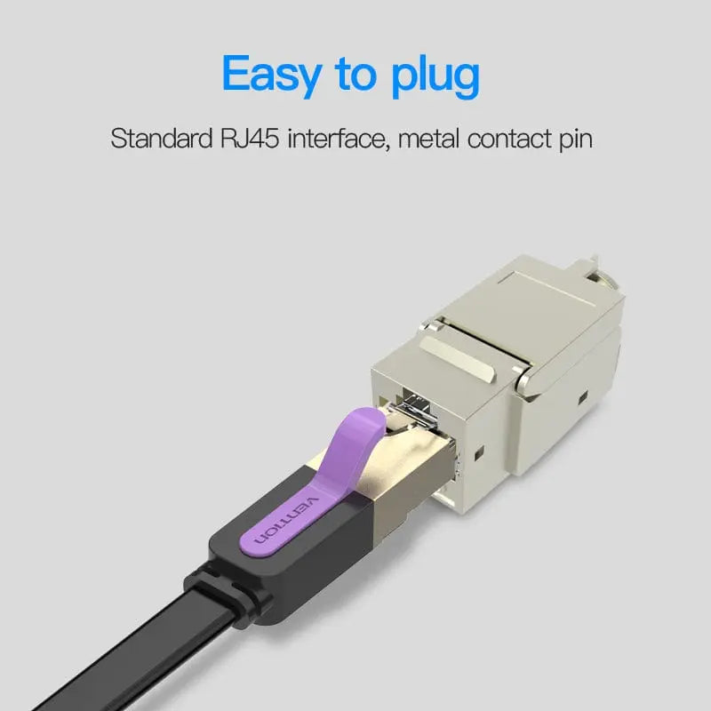 Cat7 Ethernet Connector RJ45 Modular Ethernet Cable Head Plug Gold-plated Cat 7 Shield Network Connector for Lan Cable - Vention