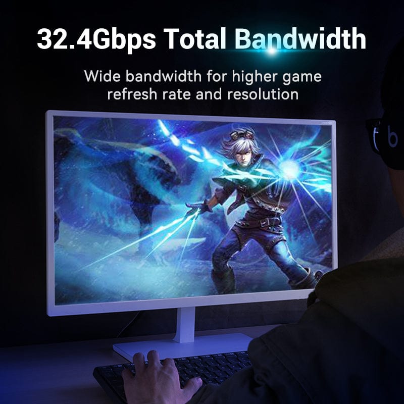 VENTION 速卖通 DisplayPort 1.4 Cable 8K@60Hz 4K@144Hz 1080P@240Hz 32.4Gbps for Gaming Monitor HDCP 2.2 Graphics Card PC HDTV DP Cable