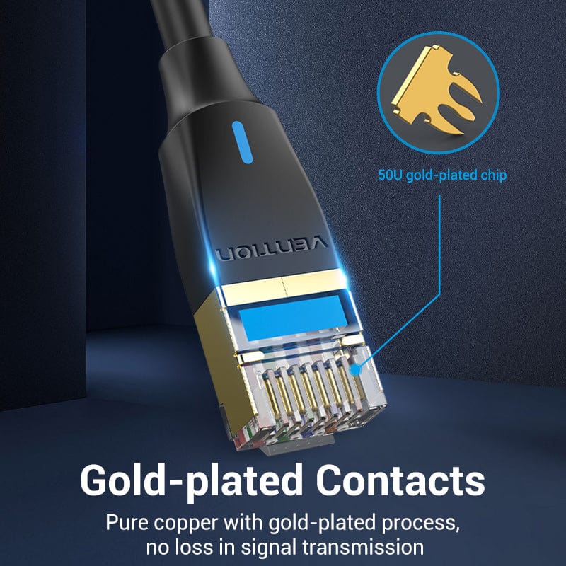 VENTION 速卖通 Ethernet Cable Cat8 40Gbps Mini Slim RJ 45 Network Cable for Laptops PS 4 Router 2000MHz Internet Lan Cord RJ45 Cable