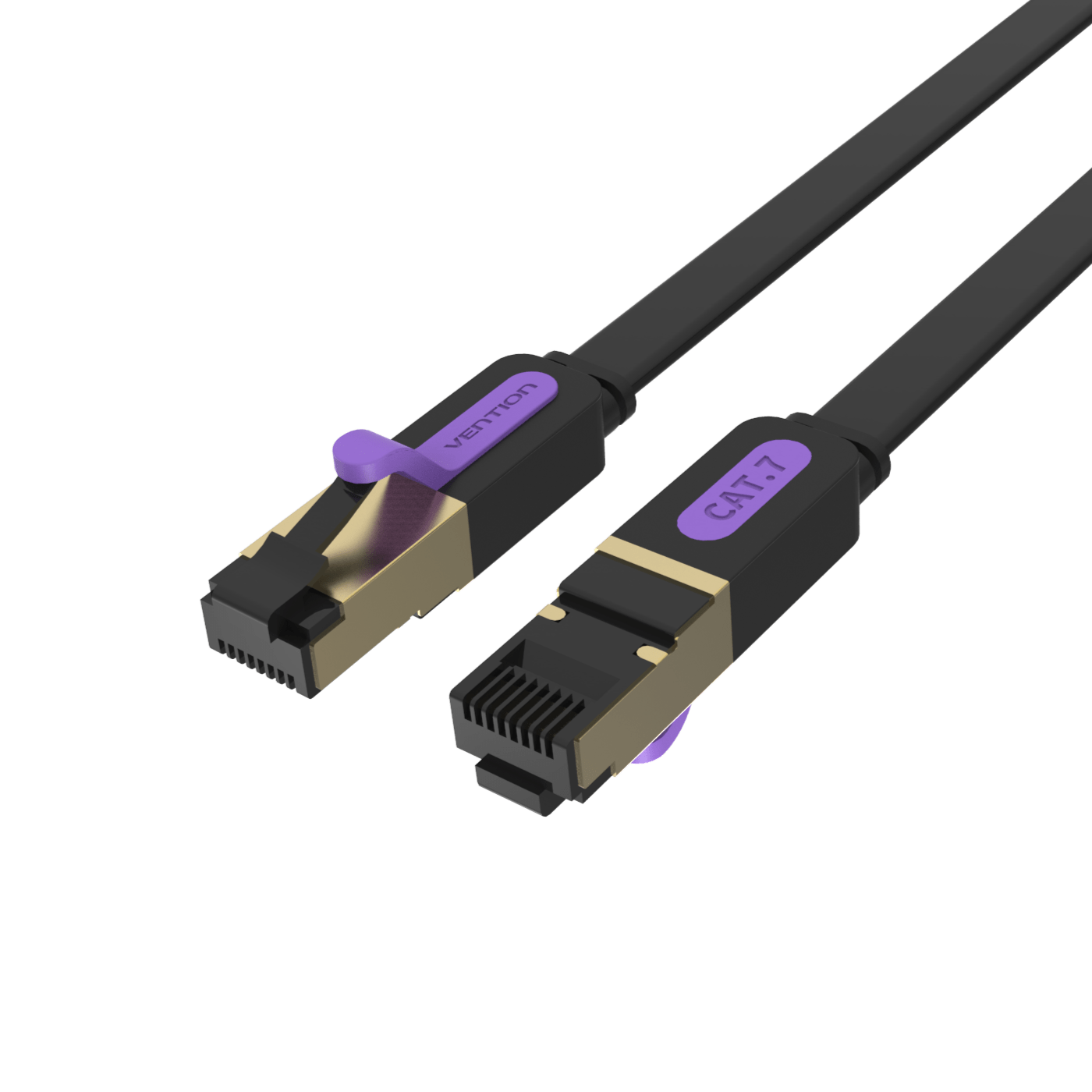  VENTION Cat 7 Ethernet Cable RJ45 Flat FTP cat7 Gold Plated  High Speed Gigabit 10Gbps Shielded, and Compatible Patch Cord LAN Cable for  Gaming, Computers, Modem and Routers : Electronics