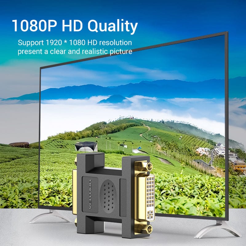 VENTION 速卖通 F to F-Classic DVI Adapter DVI-I 24+5 Female to Male Extension Adapter 1080P 60Hz DVI Converter