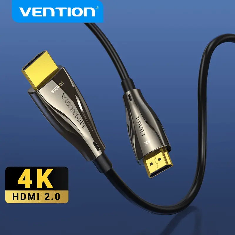 Vention Optical HDMI™ Male to Male HD Cable Black Zinc Alloy Type - Vention
