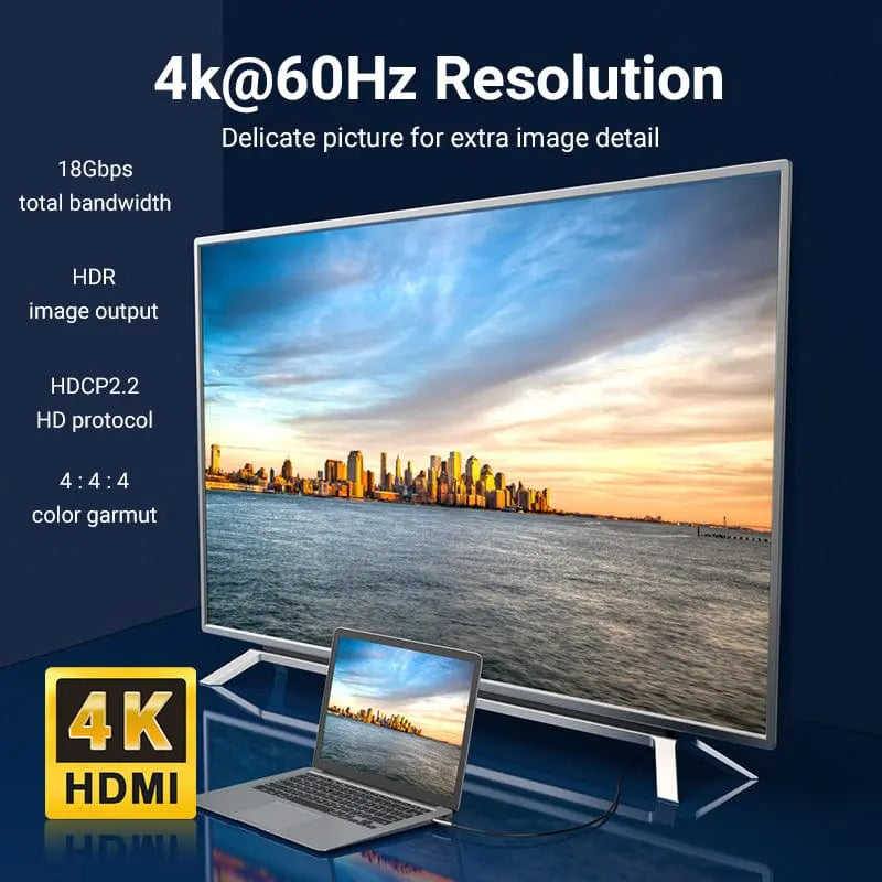 Vention Optical HDMI™ Male to Male HD Cable Black Zinc Alloy Type - Vention