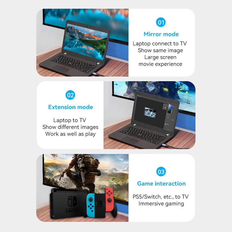VENTION 速卖通 HDMI Cable 4K Cable for PS4 Xiaomi Mi Box HDMI Audio Cable Switch Splitter for TV HDMI Splitter Video Cord HDMI