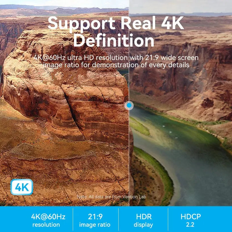 Vention HDMI™ Male to Male 4K HD Cable Aluminum Alloy Type - Vention