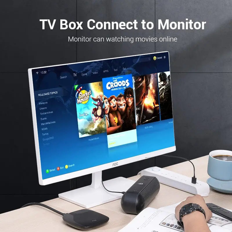 HDMI to VGA Cable HDMI™ Male to VGA Male Cable Audio Video Converter 1080P for PC TV Box Projector VGA to HDMI Cord - Vention