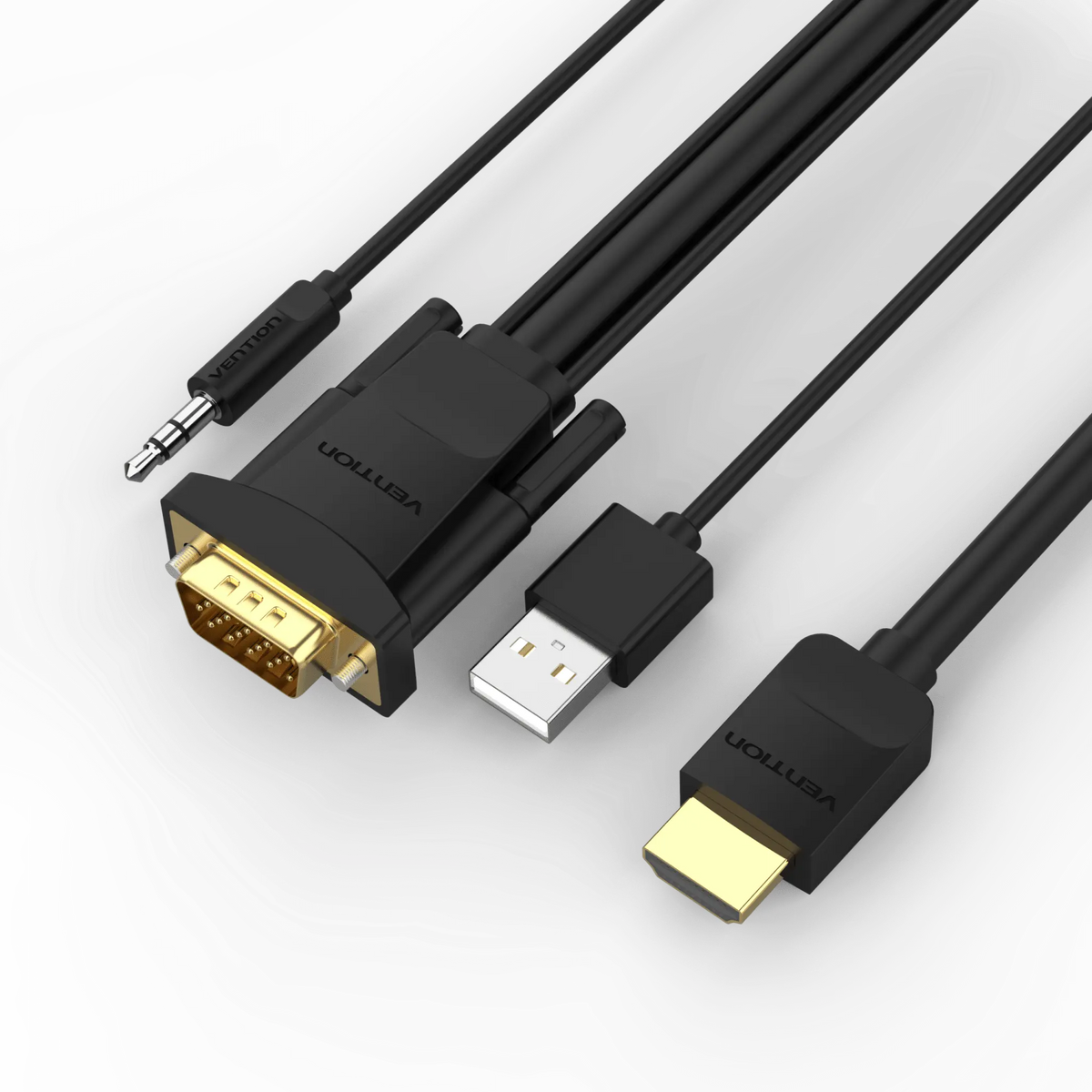 HDMI to VGA Cable HDMI™ Male to VGA Male Cable Audio Video Converter 1080P for PC TV Box Projector VGA to HDMI Cord - Vention