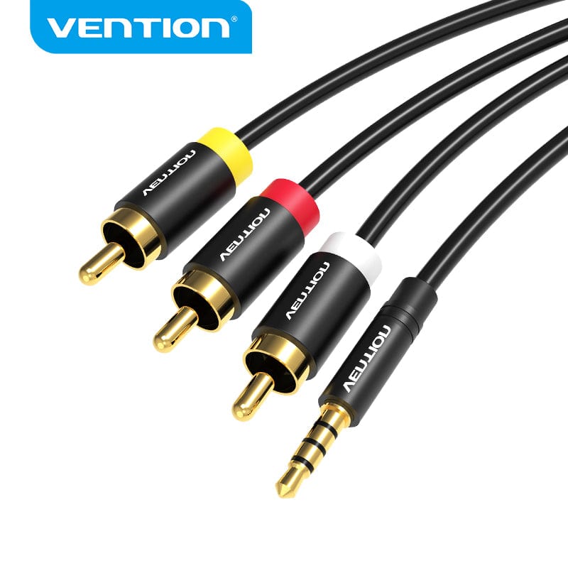 VENTION 速卖通 Jack 3.5mm to 3RCA Cable 3.5mm Jack Male to 3 RCA Male AUX Audio Splitter for Speaker TV Box Stereo Aux Cable 2.5 to RCA