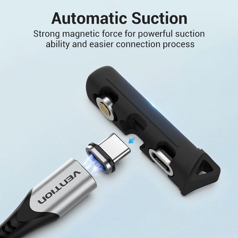 VENTION 速卖通 Magnetic Plug Case Portable Storage Box Type C Chagrer Adapter for iPhone Huawei Xiaomi Micro USB MFi Cable Organizer