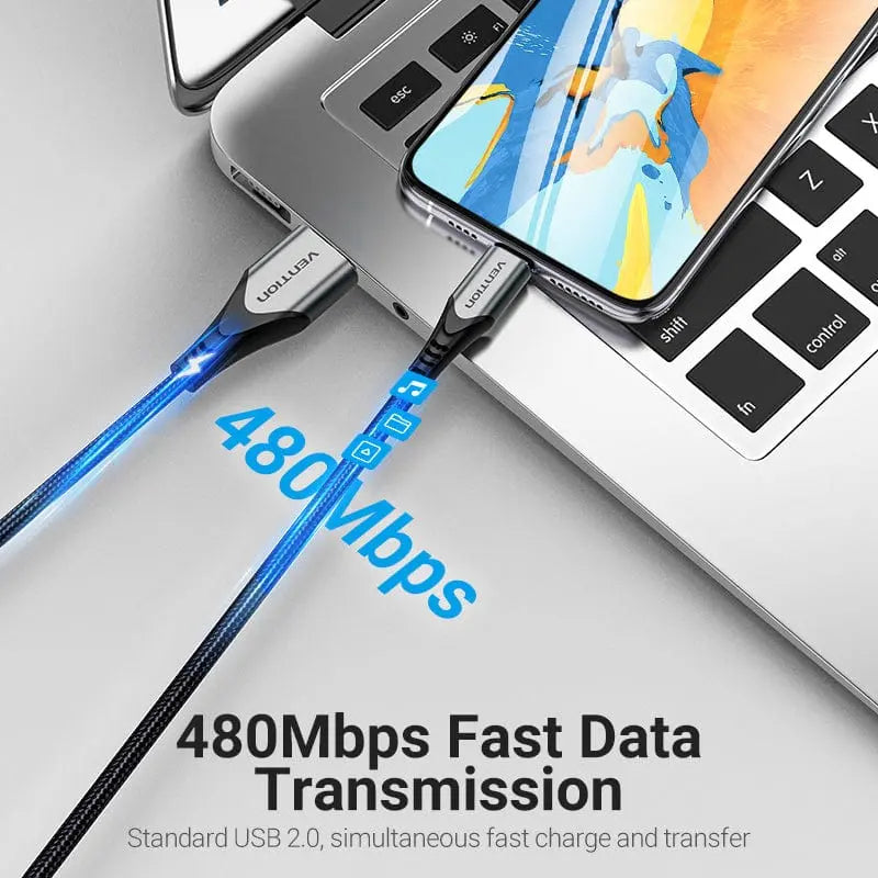 MFi USB Cable for iPhone 12 Max 11 Xs X 8 Plus USB Charge for iPhone 12 Mini 2.4A Fast Charging USB Charger Data Cable - Vention