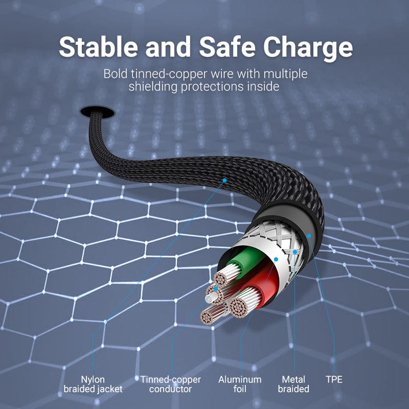 VENTION 速卖通 MFi USB Cable for iPhone 12 Max 11 Xs X 8 Plus USB Charge for iPhone 12 Mini 2.4A Fast Charging USB Charger Data Cable