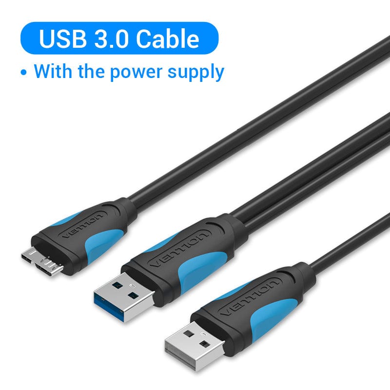 Micro USB 3.0 Kabel 5 Gbps USB High Speed ​​Datenkabel mit Netzteil fü