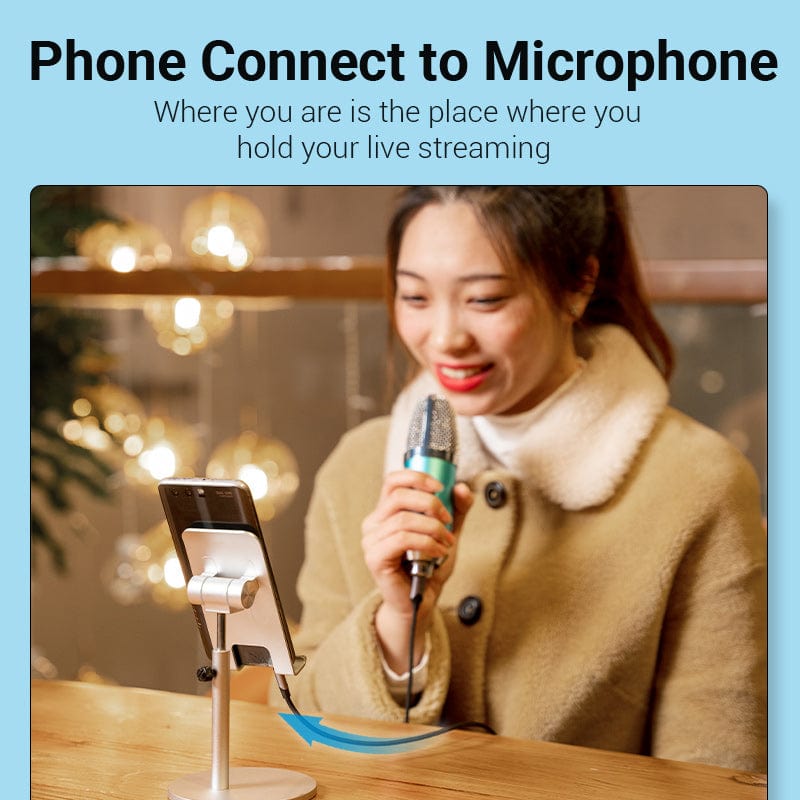 VENTION 速卖通 Micro USB to 3.5mm Audio Cable for Hi-Fi Sound Card Microphone Karaoke 3.5 Jack Adapter for Samsung Xiaomi Android Phone