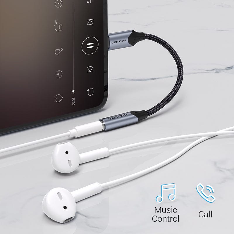 VENTION 速卖通 Type C to 3.5 Jack Earphone USB-C Type C to 3.5mm Headphone AUX Adapter Audio Cable for Huawei P40 P30 Pro Xiaomi 10 9