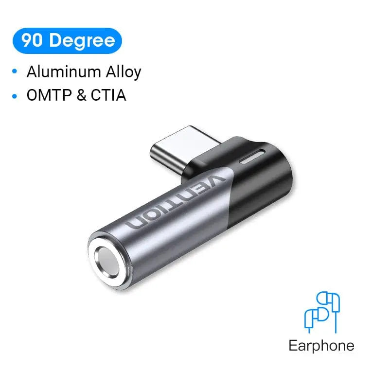 Vention USB-C Male to 3.5mm Female Audio Adapter Aluminum Alloy Type - Vention