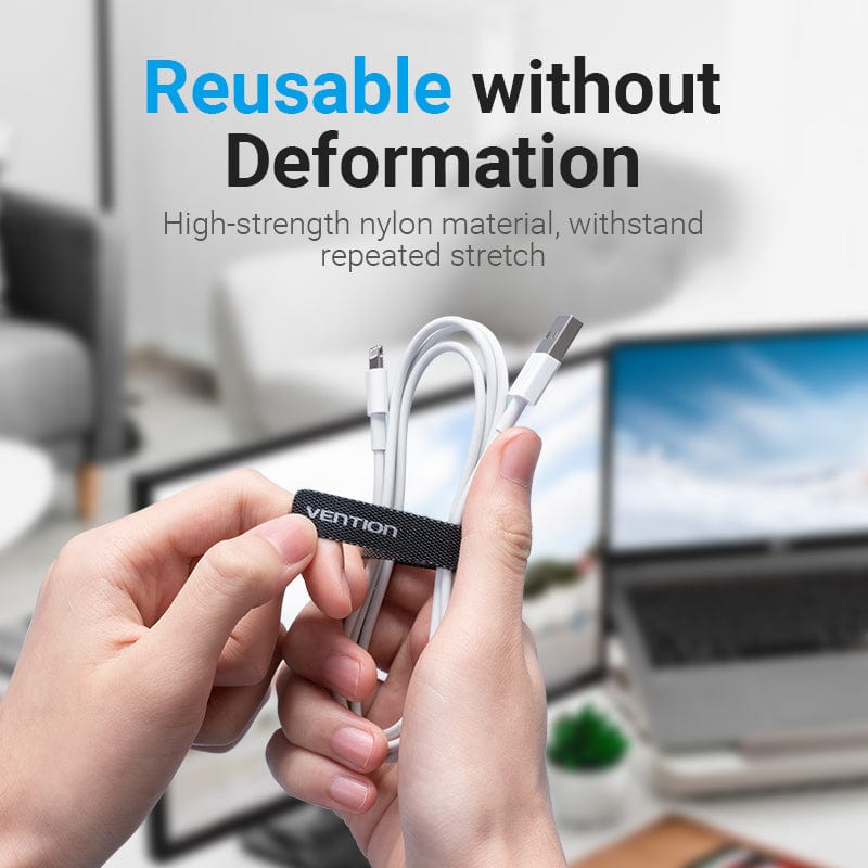 VENTION 速卖通 Upgraded Nylon 20PCS USB Cable Winder Cable Organizer 20PCS/Packs for Ties Mouse Earphone Holder iPhone Cable Management Hoop Tape Protector
