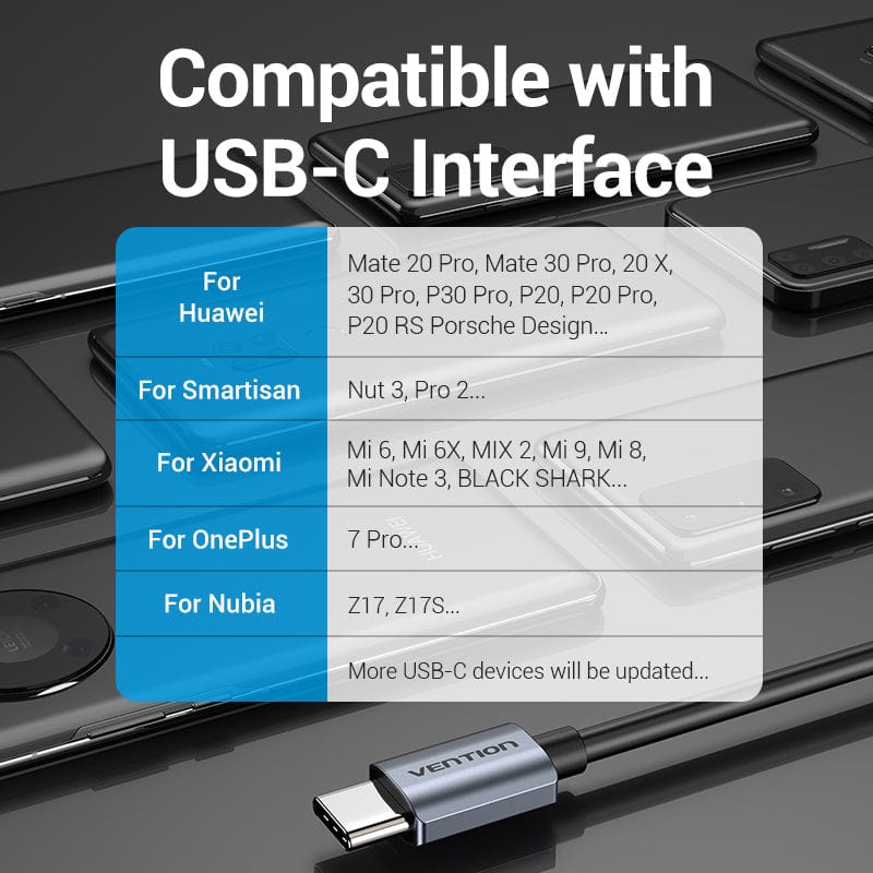 VENTION 速卖通 USB C to 3.5 USB C to Jack 3.5 Type C Cable Adapter USB Type C 3.5mm AUX Earphone Converter for Huawei P30 Mate 30 Pro Xiaomi Mi 8 9