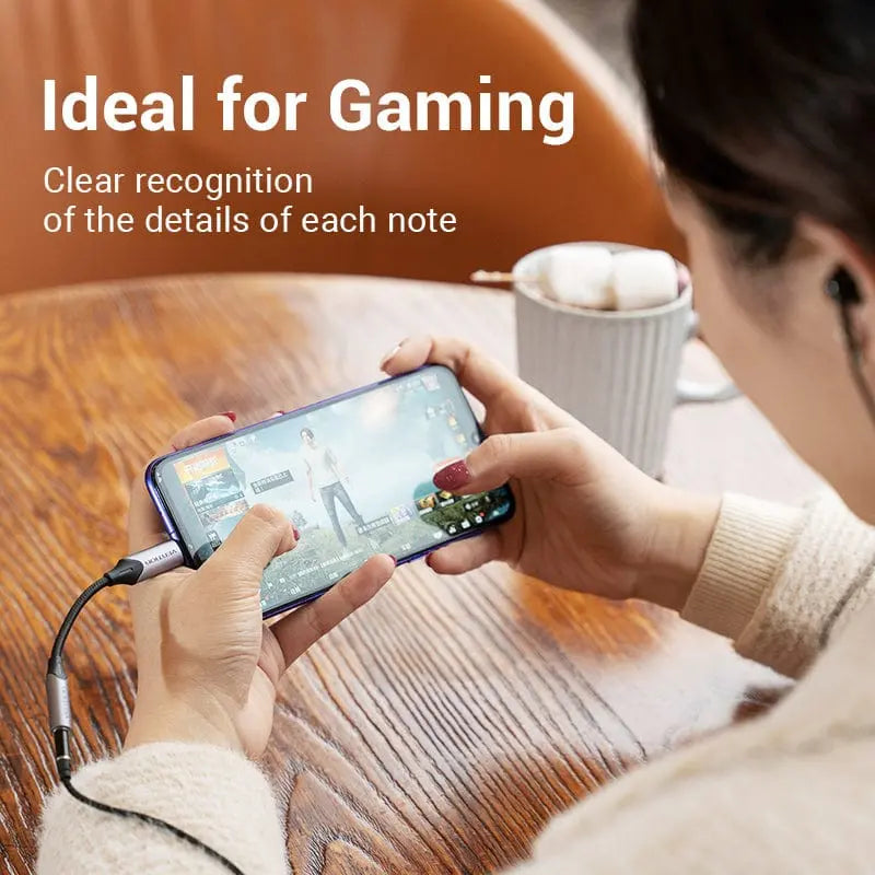 Vention USB-C Male to 3.5MM Earphone Jack With DAC Adapter Aluminum Alloy Type - Vention