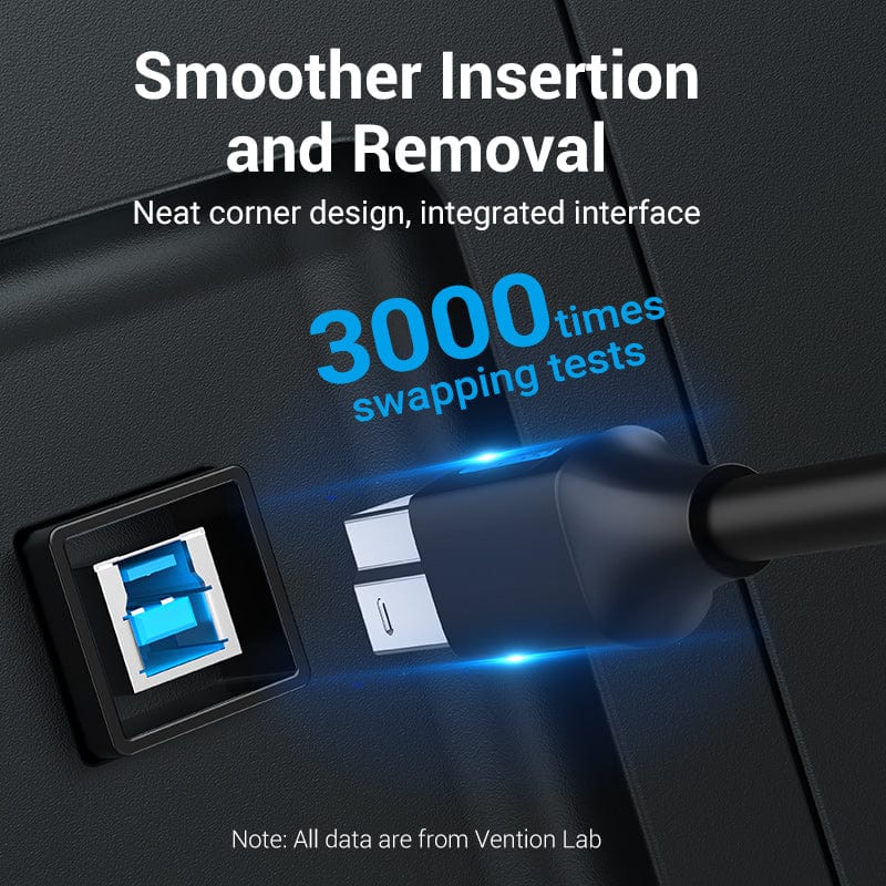 VENTION 速卖通 USB Printer Cable USB 3.0 2.0 Type A Male to B Male Cable for Canon Epson HP ZJiang Label Printer DAC USB Printer