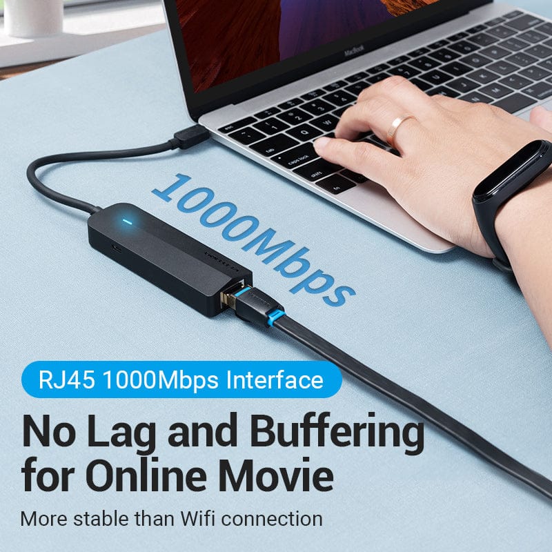 VENTION 速卖通 USB3.0 HUB Vention USB C Ethernet Adapter USB 3.0 USB C to RJ45 Lan USB HUB