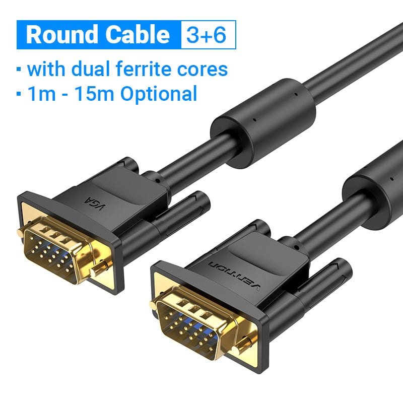 Cable VGA macho a macho 1080P 15 pines VGA a VGA Cable para Monitor pr