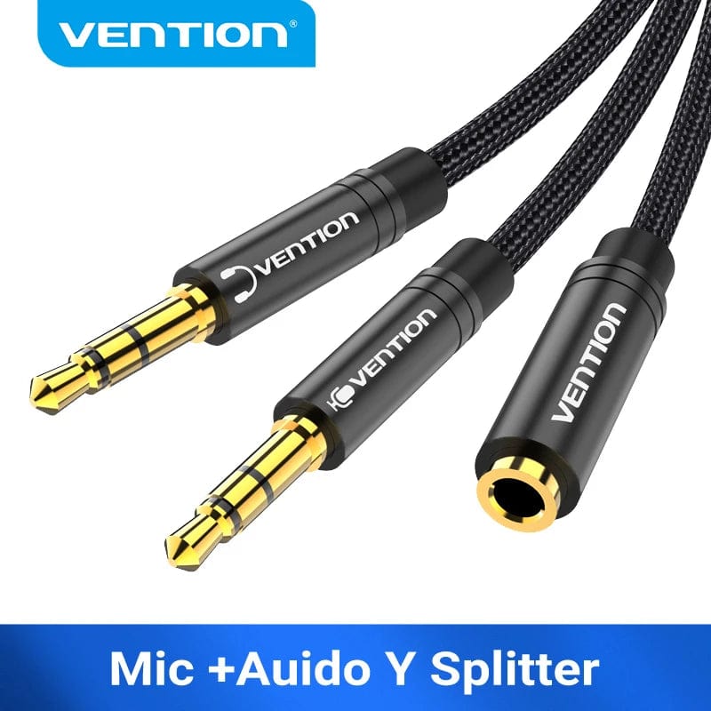 VENTION 0.3m 2 in 1 3.5mm Audio Cable