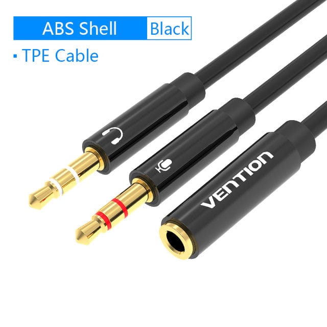 VENTION 0.3m 2 in 1 3.5mm Audio Cable