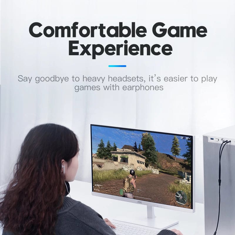 VENTION 0.3m 2 in 1 3.5mm Audio Cable