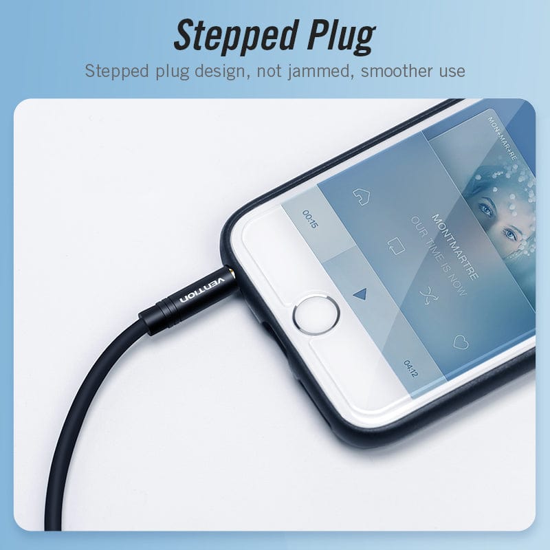 VENTION 0.3m 4 Pole 3.5mm Male to 2*3.5mm Female Stereo Splitter Cable