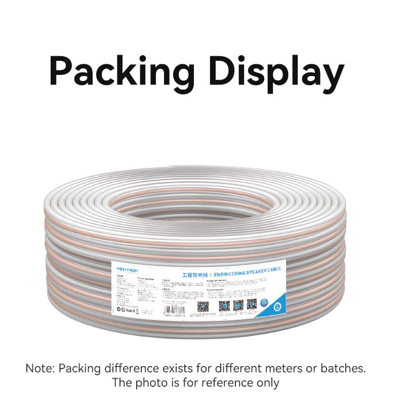 VENTION 2*100 Core Engineering Speaker Cable 100M Transparent