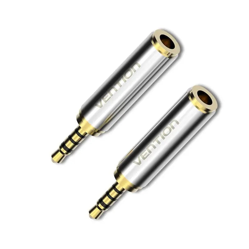 Vention 2.5mm Male to 3.5mm Female Audio Adapter Silvery Metal Type - Vention