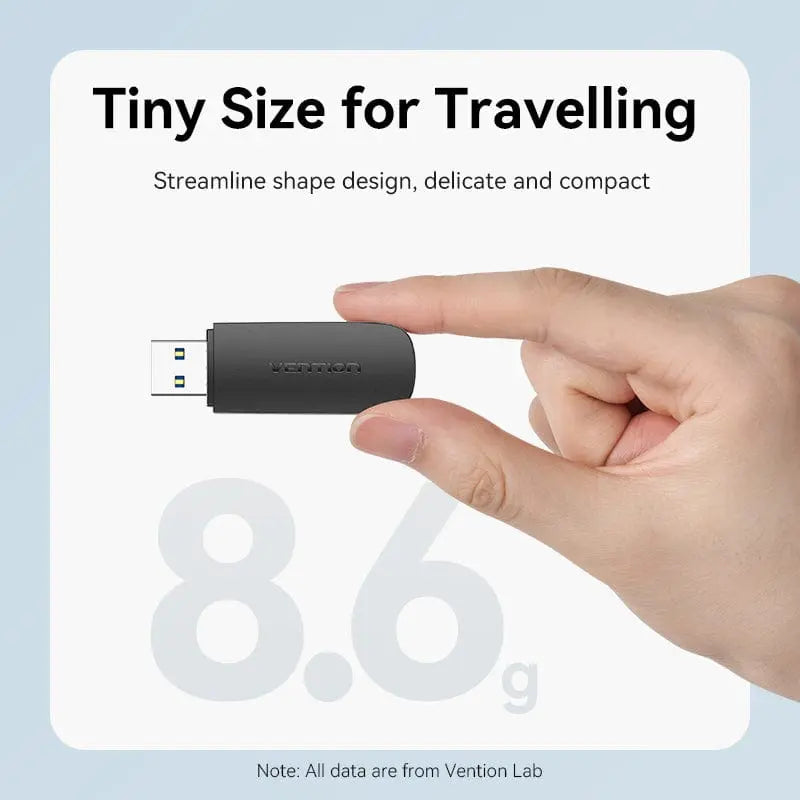 Vention 2-in-1 USB 3.0 A Card Reader(SD+TF) Black Dual Drive Letter - Vention