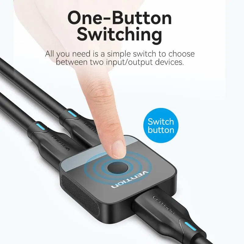 Vention 2-Port HDMI™ Bi-Direction 4K Switcher Black ABS Type - Vention