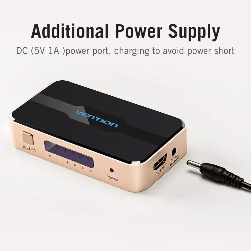Vention 5 In 1 Out HDMI™ Switcher Black - Vention