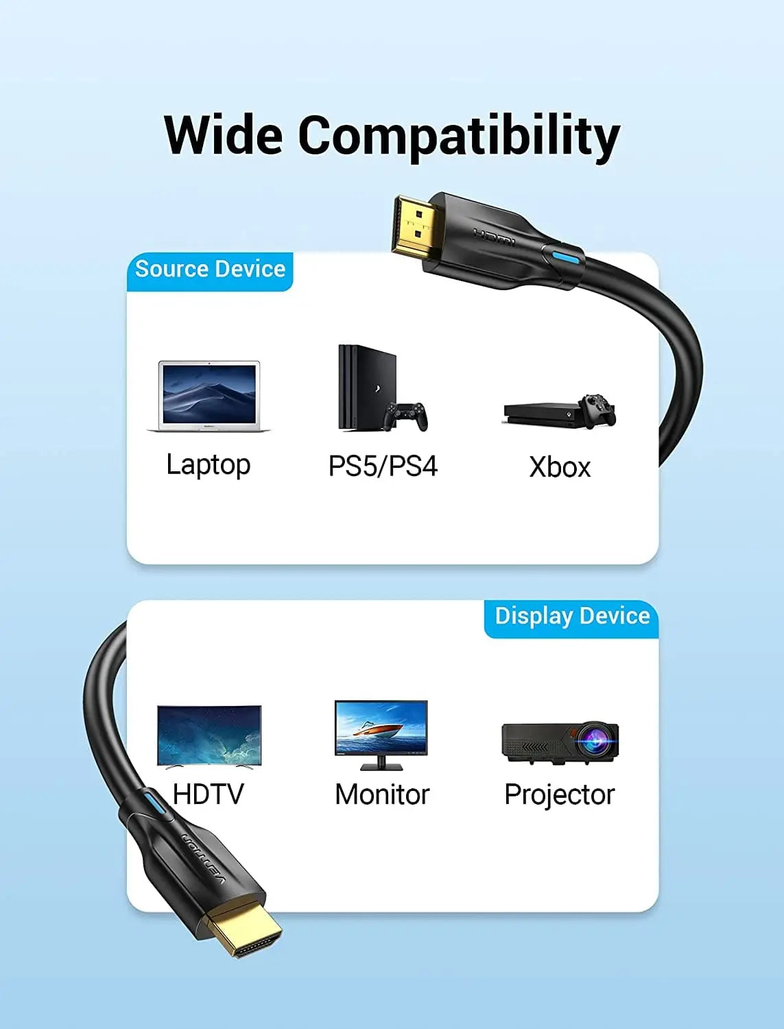 Vention 8K HDMI™ Male to Male Cable Black - Vention