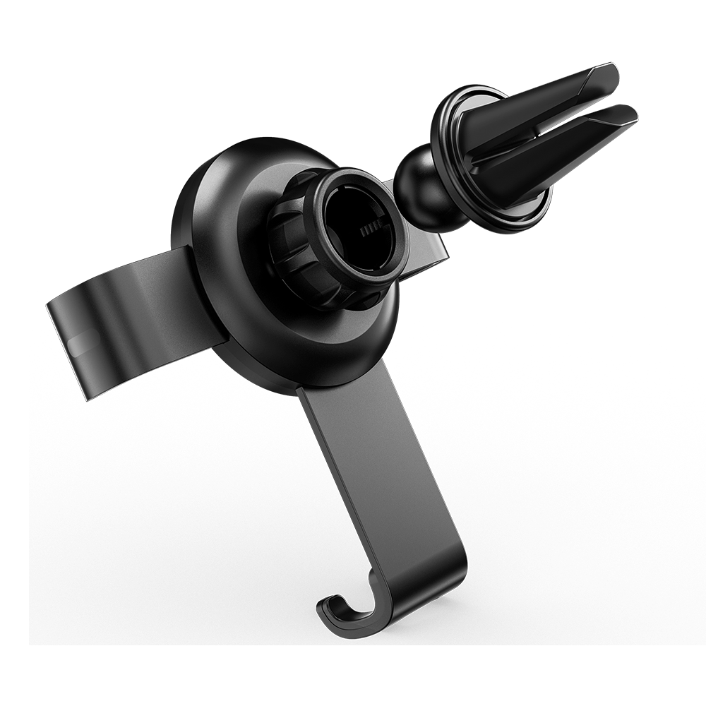 VENTION Auto-Clamping Car Phone Mount With Duckbill Clip Black Disc Type