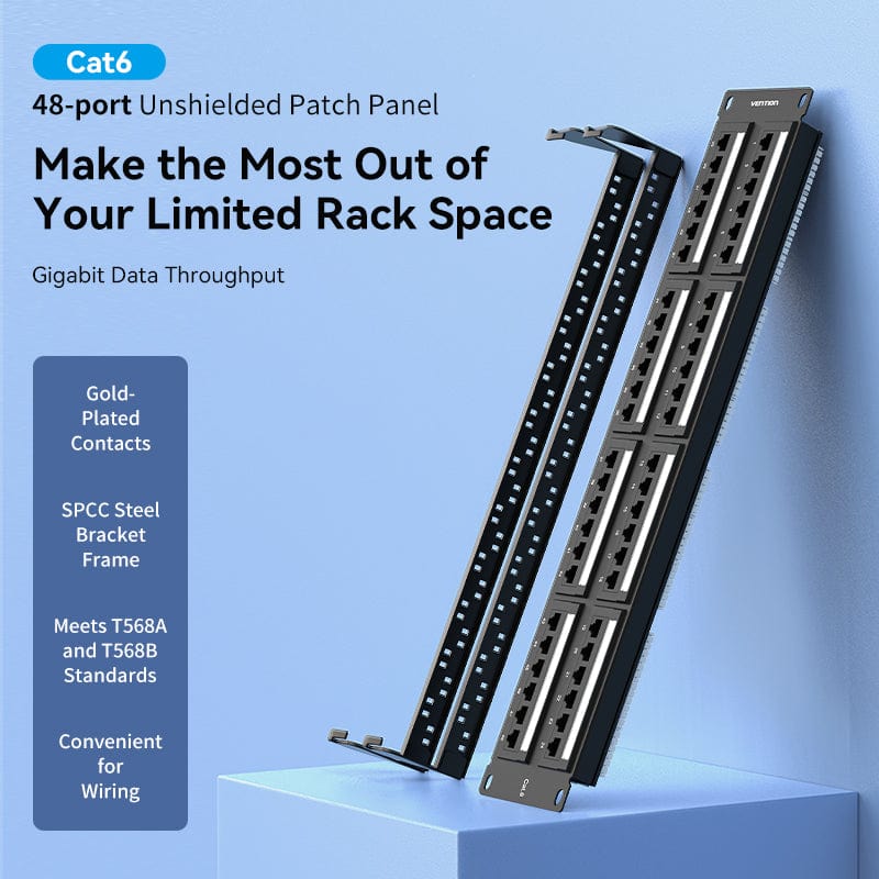 VENTION Cat.6 48 Ports UTP Patch Panel