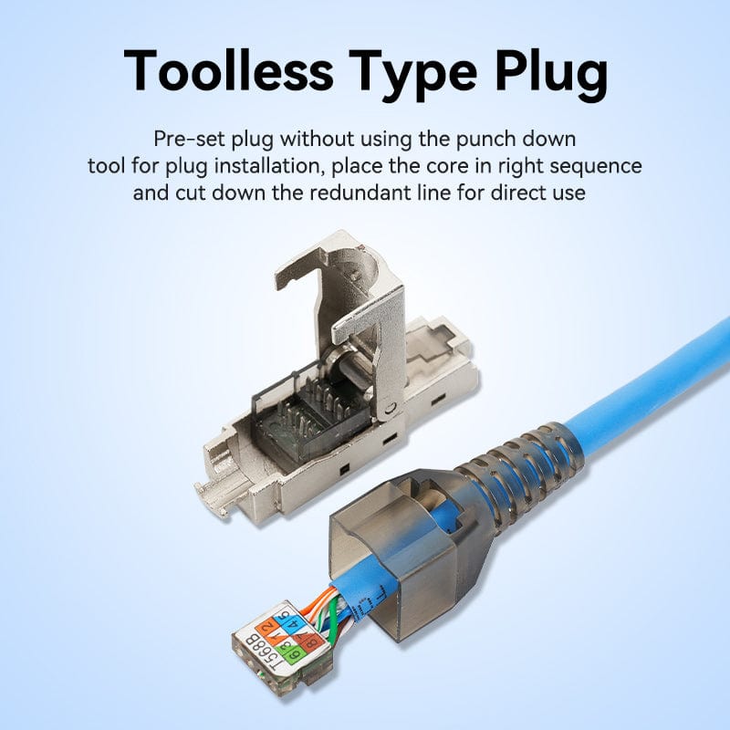VENTION Cat.6A FTP Toolless RJ45 Modular Plug