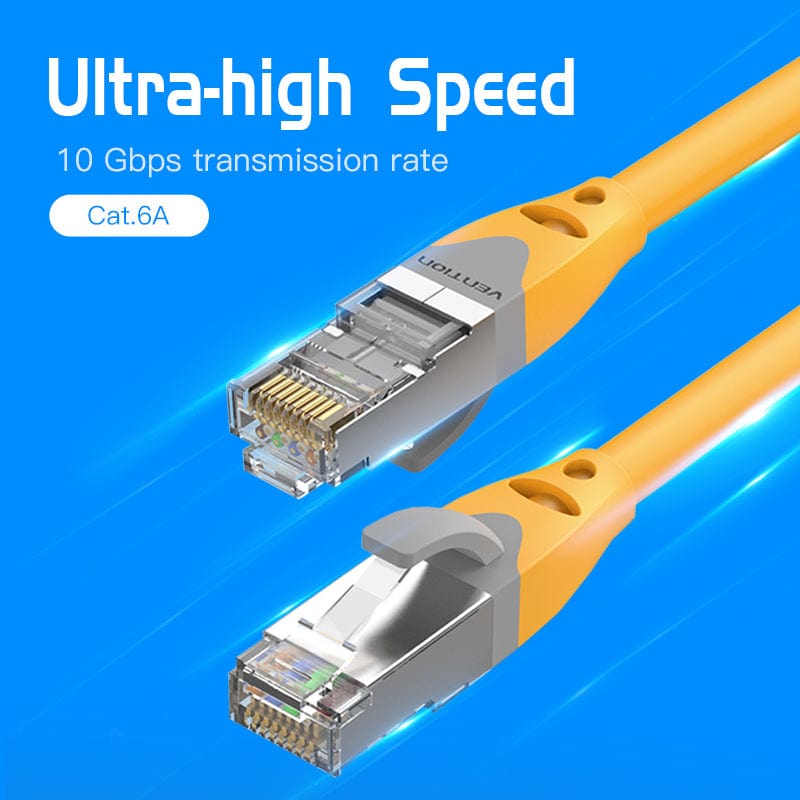 VENTION Cat.6A SFTP Patch Cable Yellow/Gray
