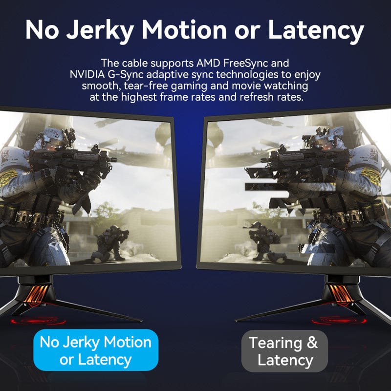 VENTION Cotton Braided Mini DP Male to Male 8K HD Cable Blue Aluminum Alloy Type