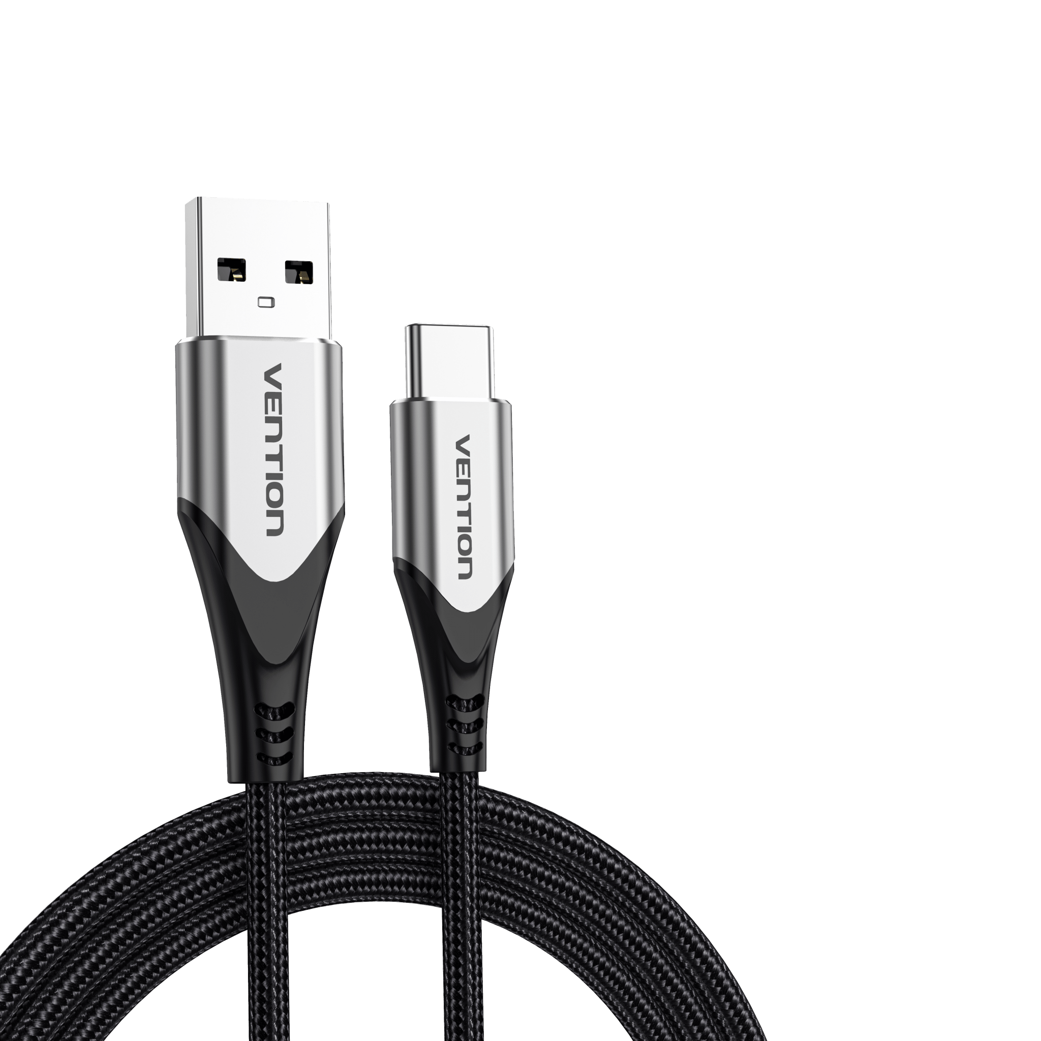 Vention Cotton Braided USB 2.0 A Male to C Male 3A Cable Aluminum Alloy Type - Vention