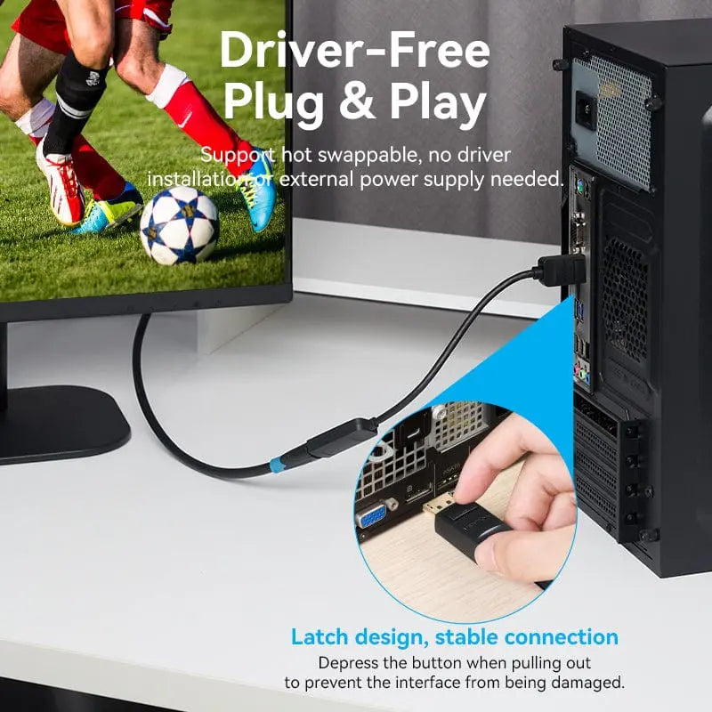 Vention DP to HDMI™ 4K@60Hz Converter 0.15M Black - Vention