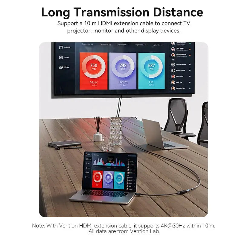 Vention DP to HDMI™ 4K Converter 0.15M Black - Vention